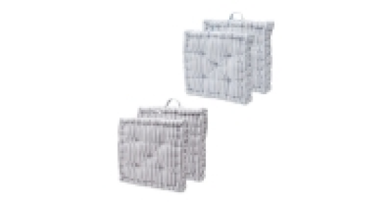 Aldi  Striped Boxed Seat Pad 2 Pack