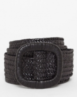 PU Buckle Woven Belt