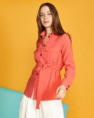 Dunnes Stores  Lennon Courtney at Dunnes Stores Coral Safari Jacket