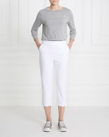 Dunnes Stores  Gallery Compact Cotton Cropped Trousers