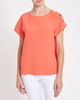 Dunnes Stores  Button Sleeve Top