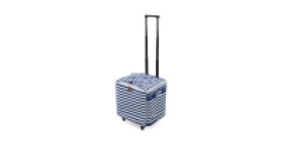 Navy Stripe Pull Along Picnic Cooler