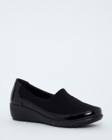 Dunnes Stores  Stretch Upper Low Wedge Shoe