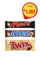 Spar  MARS/SNICKERS/TWIX ANY 2 FOR 1.80