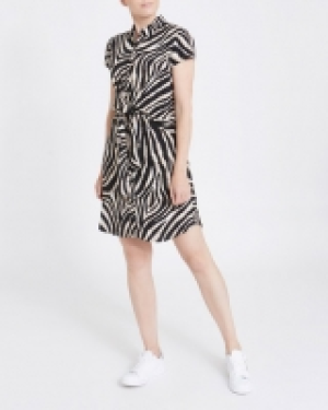 Printed Tie Front Dress