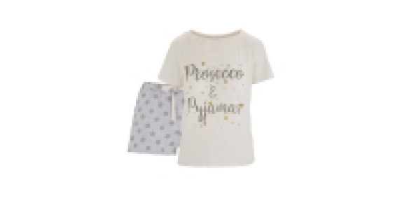 Aldi  Ladies Shorty Prosecco Cream Pyjama