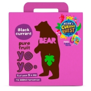 SuperValu  BEAR Blackcurrant Pure Fruit Yoyos 10 Fruit Rolls 5s