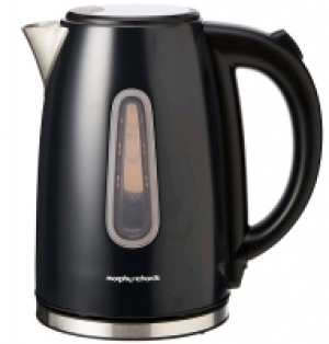 Joyces  Morphy Richards Equip Black Stainless Steel Jug Kettle 10277