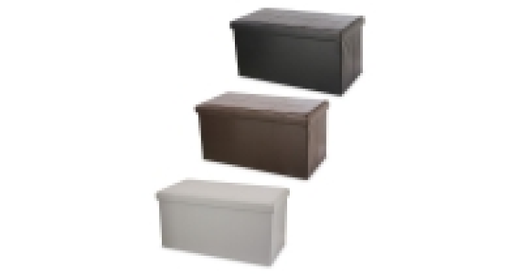 Faux Leather Ottoman