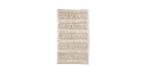 Cream Diamond Textured Rug