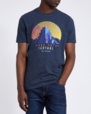 Dunnes Stores  Regular Fit Grindle Print T-Shirt