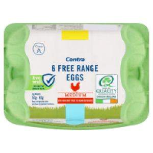 Centra  CENTRA FREE RANGE MEDIUM EGGS 6PCE