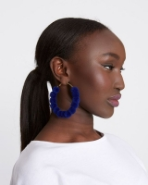 Dunnes Stores  Savida Pom Pom Hoop Earrings