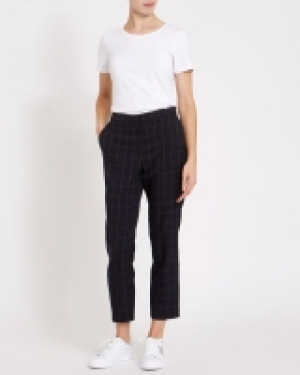 Check Slim Leg Elastic Back Trousers 10.00 €