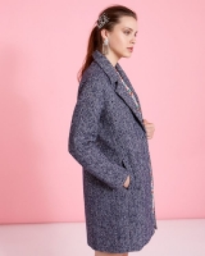 Savida Herringbone Fabric Coat