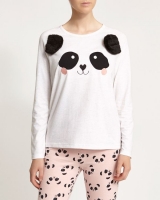 Dunnes Stores  Long Sleeve Panda Top With Pom Poms