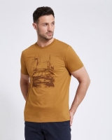 Dunnes Stores  Paul Costelloe Living Mustard Printed T-Shirt