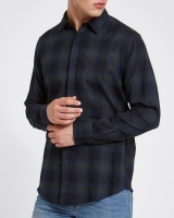 Dunnes Stores  Slim Fit Long-Sleeved Lightweight Flannel Shirt