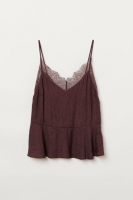 HM   Lace-trimmed strappy top