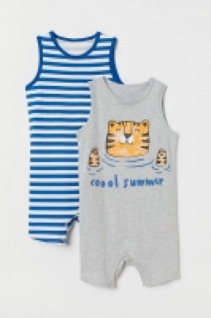 HM   2-pack sleeveless romper suits
