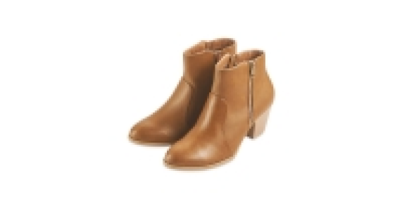 Ladies Tan High Heel Ankle Boots