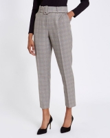 Dunnes Stores  Check Belted Tapered Trouser