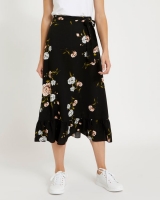 Dunnes Stores  Printed Frill Midi Skirt