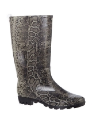 Snake Print Wellington Boot