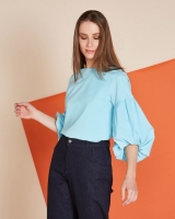 Dunnes Stores  Lennon Courtney at Dunnes Stores Blue Magnolia Blouse
