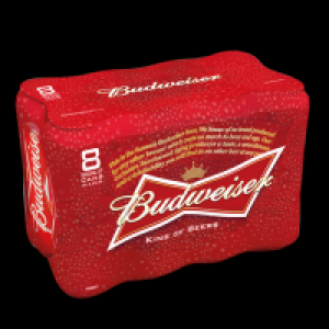 BUDWEISER CAN PACK 8 X 500ML 12.00 €