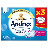 SuperValu  Andrex Classic Clean Washlets 3 Pack