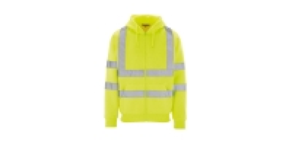 Aldi  Mens Hi-Vis Zip Through Hoody