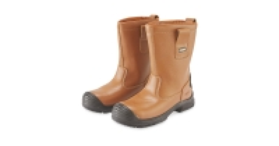 Aldi  JCB Tan Safety Rigger Boots