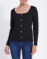 Dunnes Stores  Button Front Textured Top