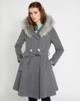 Dunnes Stores  Savida Hooded Faux-Fur Coat
