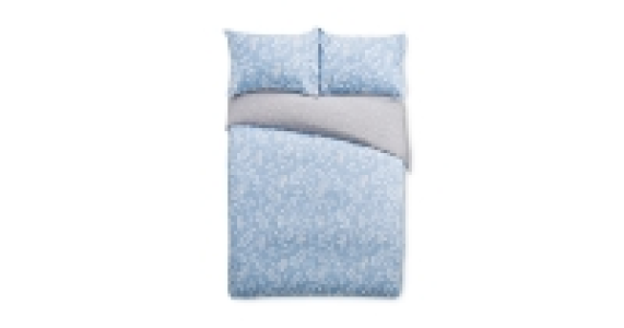 King Blue Floral Duvet Set