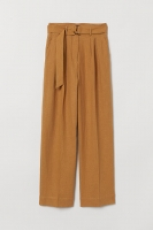  Linen-blend paper bag trousers 44.99 €