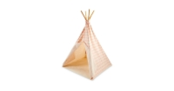 Kids Pink/White Heart Teepee