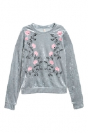 Embroidered velour top 18.00 €