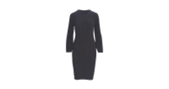 Ladies Black Cable Knitted Dress