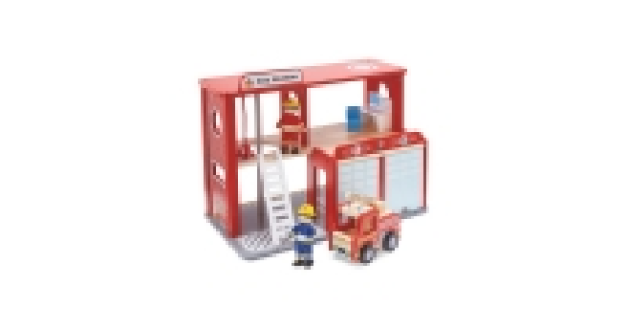 Aldi  Little Town Wooden Fire Station