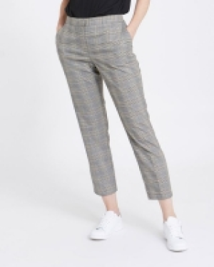 Check Elastic Back Slim Leg Trousers 10.00 €