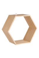 HM   Hexagonal wooden shelf