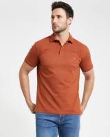 Dunnes Stores  Paul Costelloe Living Rust Slim Fit Stretch Pique Polo