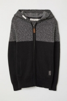 HM   Knitted hooded jacket
