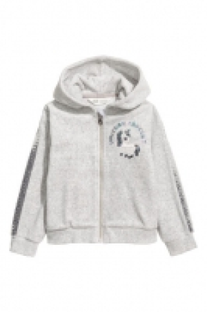 HM   Velour hooded jacket