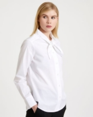 Carolyn Donnelly The Edit Tie Neck Cotton Shirt