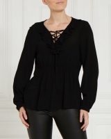 Dunnes Stores  Gallery Tie Ruffle Top