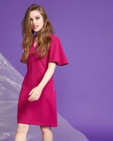 Dunnes Stores  Lennon Courtney at Dunnes Stores Raspberry Contrast Stitch D