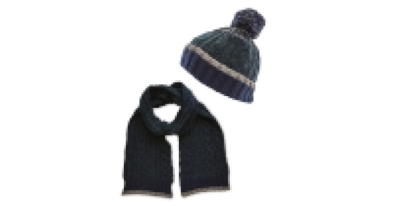 Mens Cable Knit Hat And Scarf